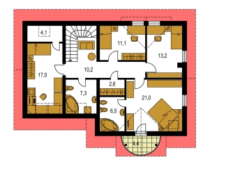 Grundriss des Obergeschosses - MILENIUM 226